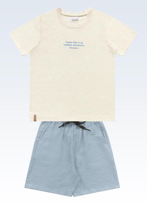 Conjunto Camiseta/Shorts Bege