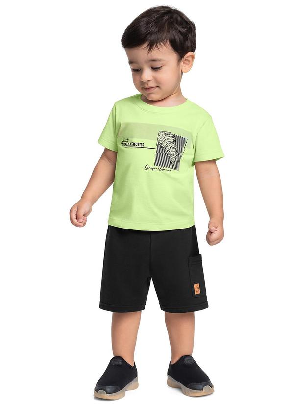 Conjunto Camiseta Tropical Bermuda Verde