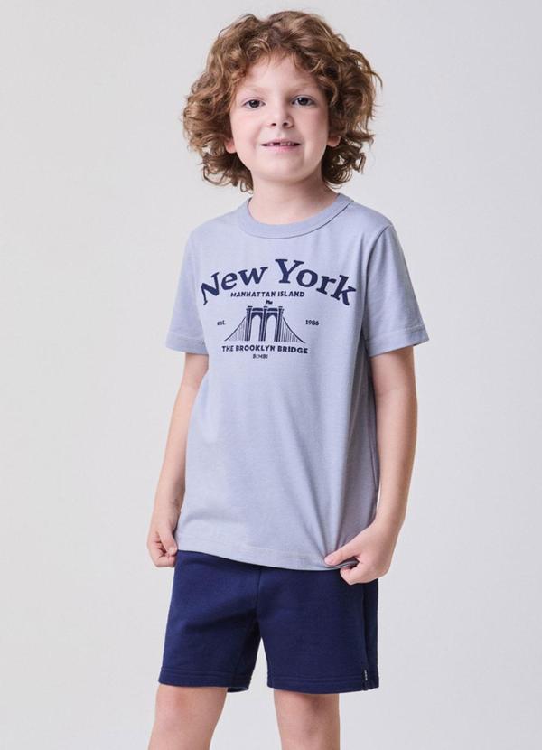 Conjunto Cinza e Marinho New York Cinza