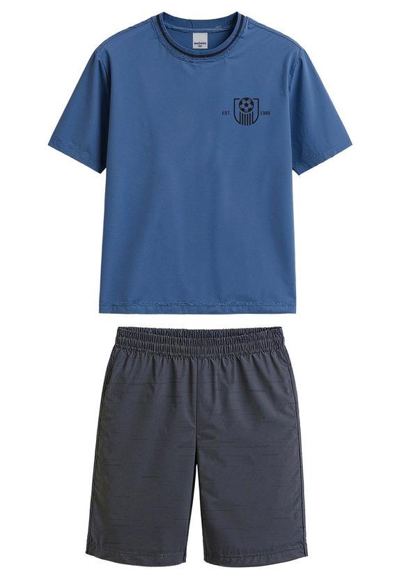Conjunto College League Azul Pastel