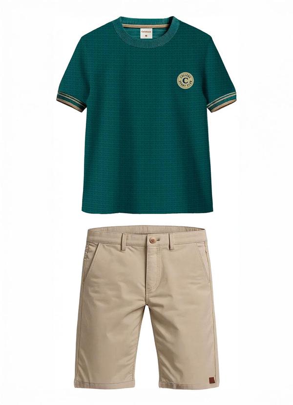 Conjunto College Sport Club Texturizado Verde