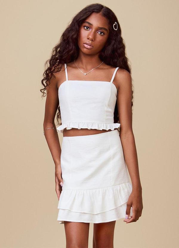 Conjunto com Babados Off White