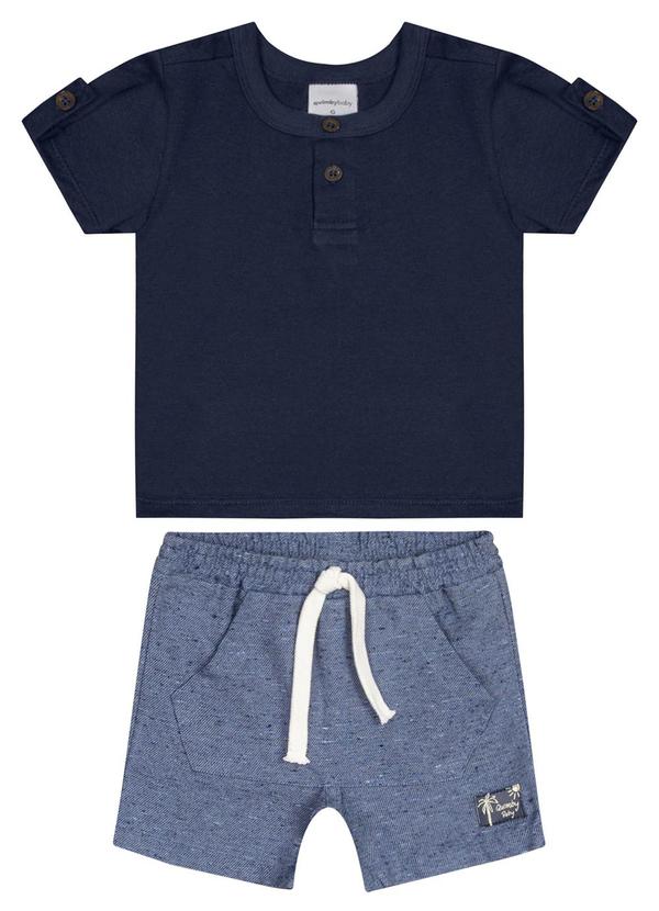 Conjunto com Camisa e Short Azul