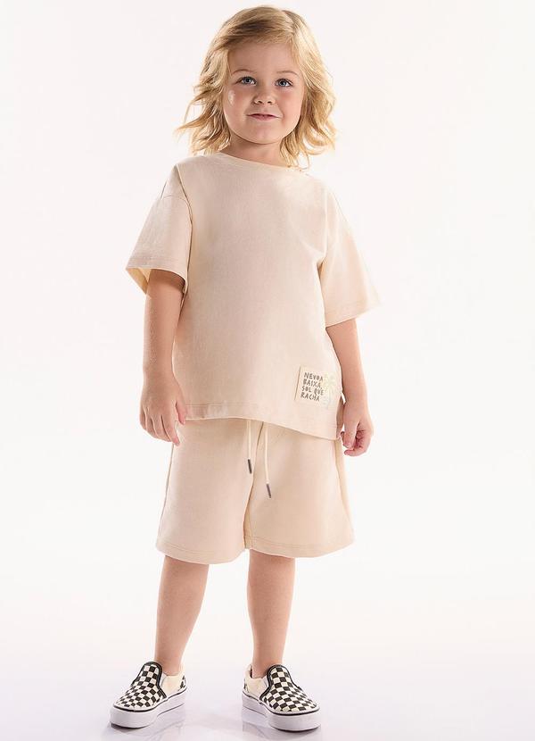 Vista 2 Conjunto com Camiseta e Bermuda Bege Bee Loop Bee Loop