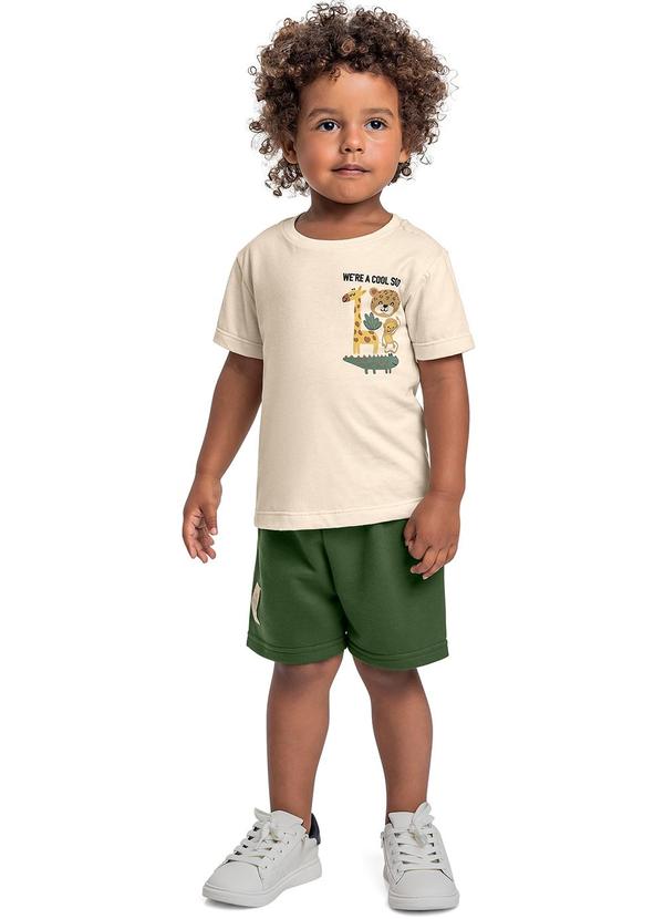 Vista 2 Conjunto com Camiseta e Bermuda Bege Bee Loop Bee Loop