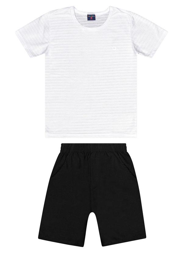 Vista 2 Conjunto com Camiseta e Bermuda Branco GULOSEIMA GULOSEIMA