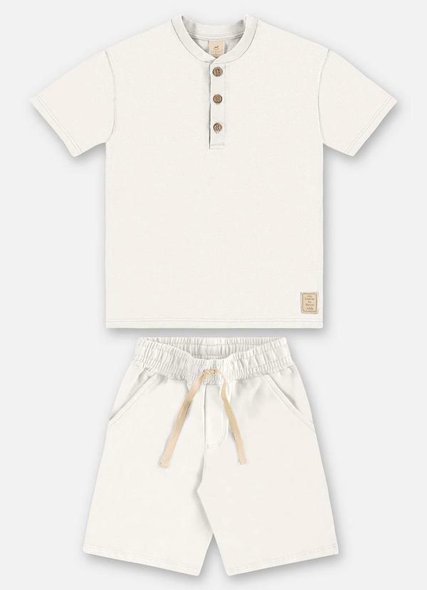 Conjunto com Camiseta e Bermuda Branco