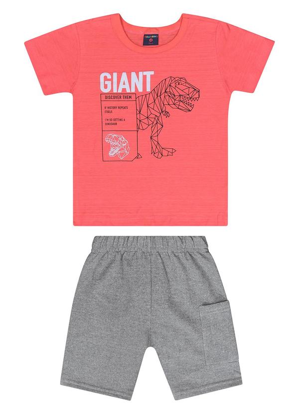 Conjunto com Camiseta e Bermuda Vermelho