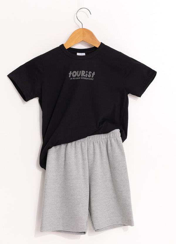 Vista 2 Conjunto com Camiseta Preto Multimarcas Multimarcas