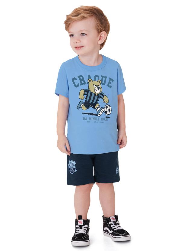 Conjunto Craque em Moletinho Azul