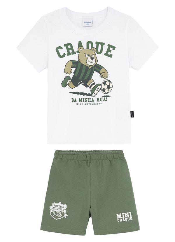 Conjunto Craque em Moletinho Branco