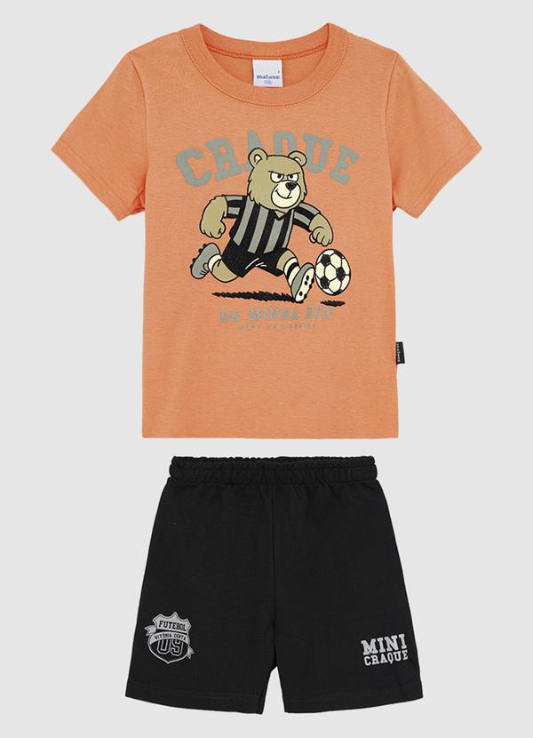 Conjunto Craque em Moletinho Laranja