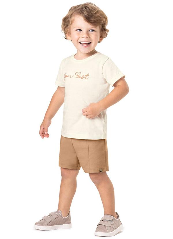 Vista 2 Conjunto Curto Infantil Bege Marisol Marisol