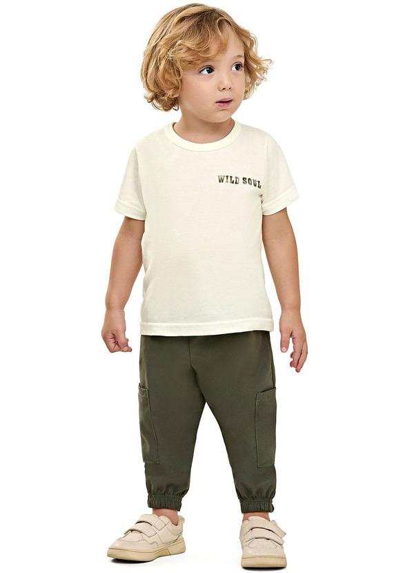 Vista 2 Conjunto Curto Infantil Menino Deserto Bege Elian Elian