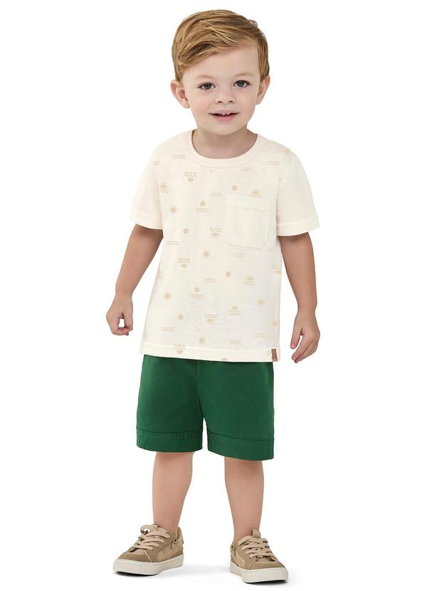 Conjunto Curto Infantil Menino Sol Bege