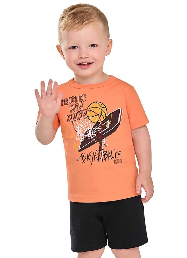 Conjunto Curto Infantil Menino Sport Laranja
