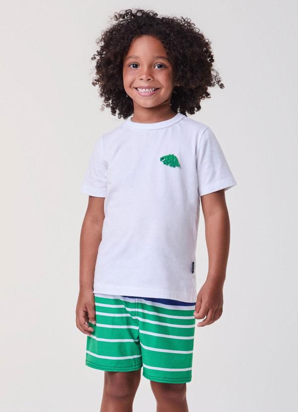 Conjunto de Dinossauro Listrado Verde