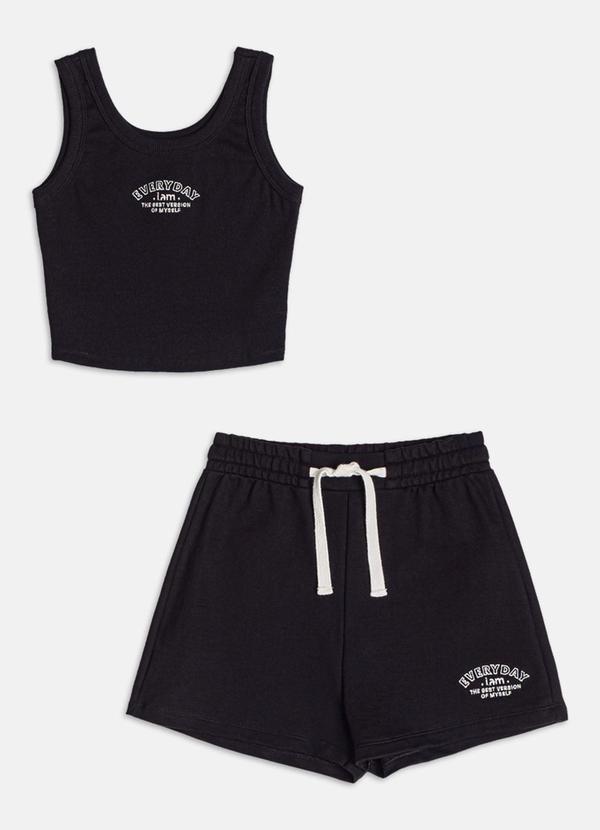 Conjunto de Ribana com Cadarço Preto