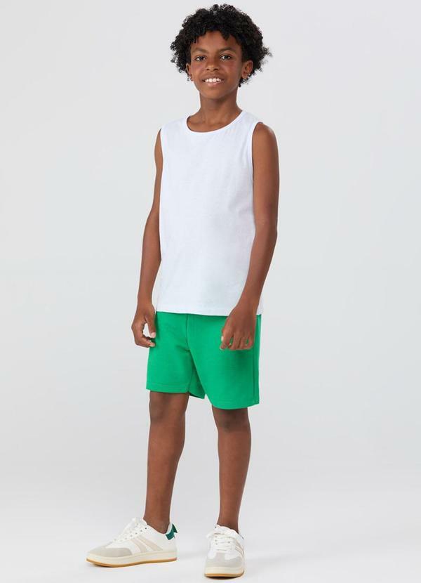 Conjunto de Verão Regata e Shorts Skate Branco