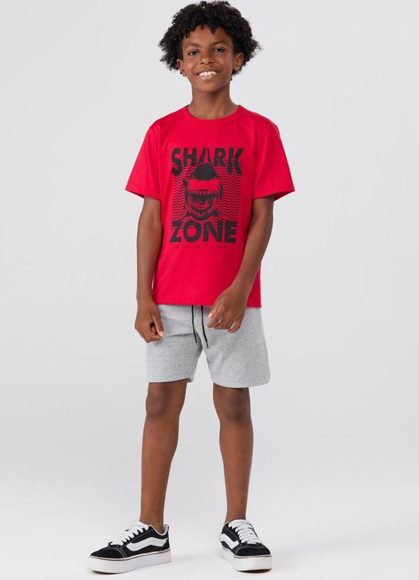 Conjunto de Verão Shark Zone Vermelho
