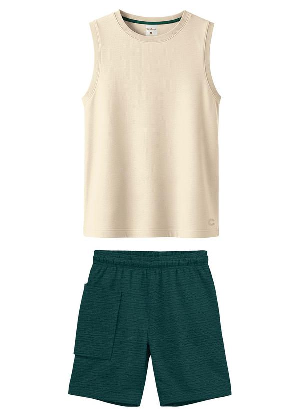 Conjunto East Coast Club Texturizado Areia