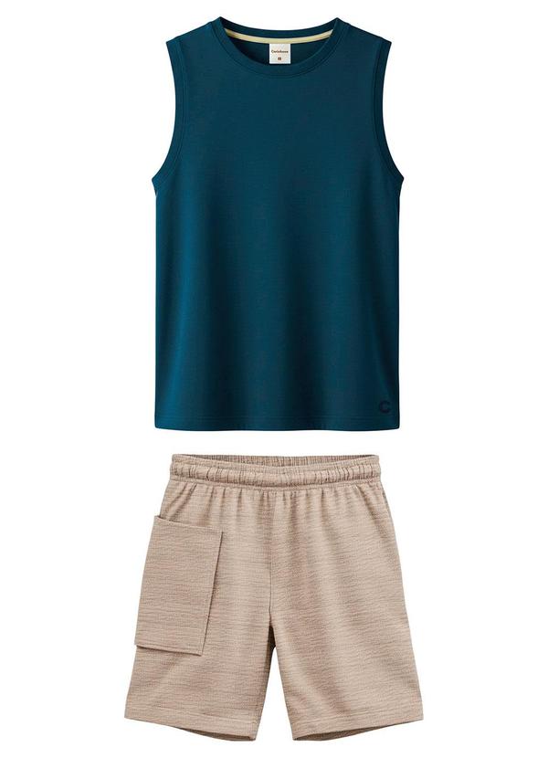 Conjunto East Coast Club Texturizado Azul