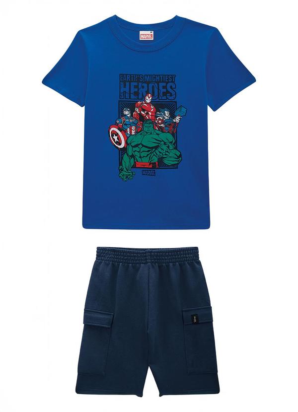 Conjunto em Moletinho The Avengers® Azul Royal