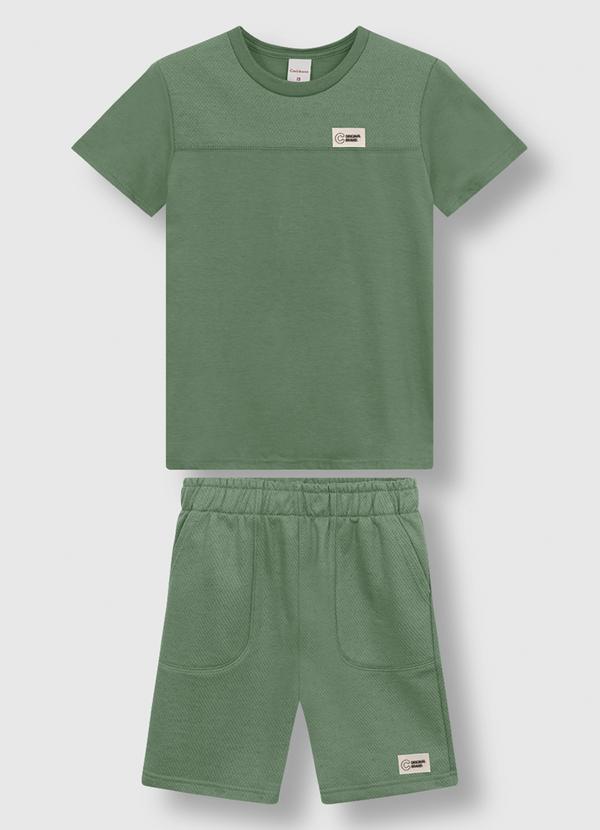 Conjunto em Moletinho Trabalhado Verde