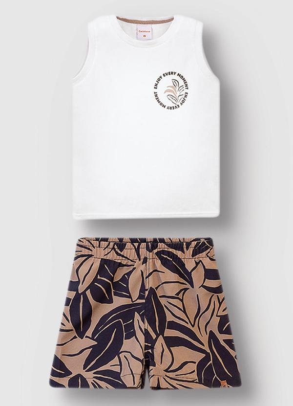 Vista 2 Conjunto Enjoy Every Moment Menino Branco Carinhoso Carinhoso