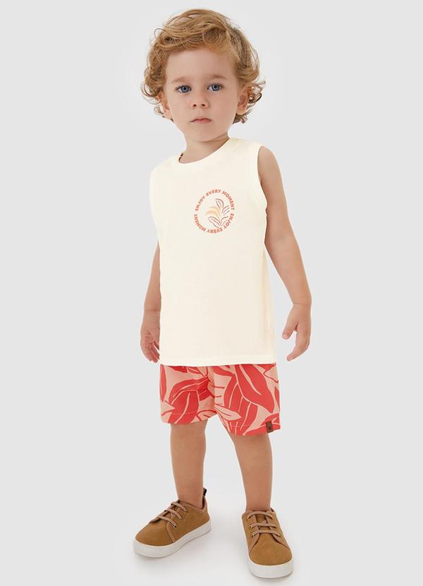 Vista 2 Conjunto Enjoy Every Moment Menino Off White Carinhoso Carinhoso