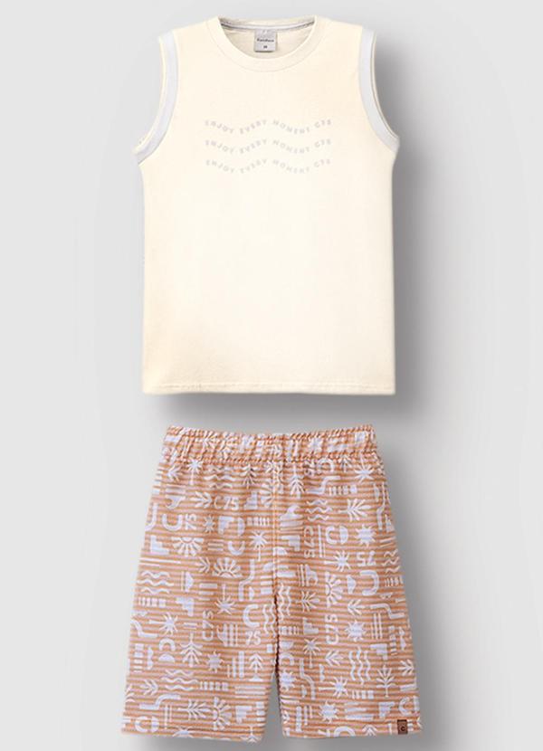Vista 2 Conjunto Enjoy Every Moment Off White Carinhoso Carinhoso