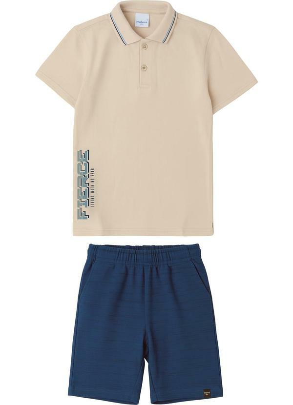 Conjunto Fierce Moletinho Bege