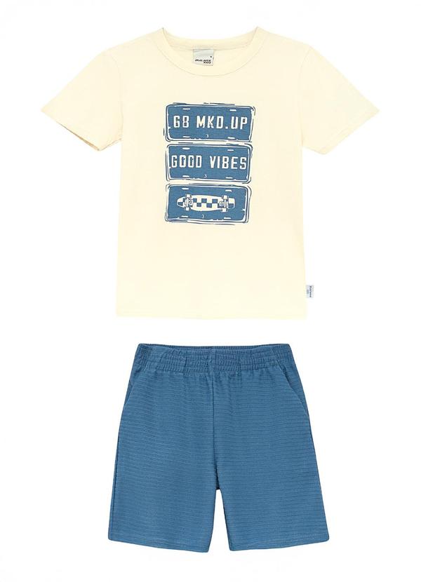 Vista 2 Conjunto Good Vibes Off White Malwee Kids Malwee Kids