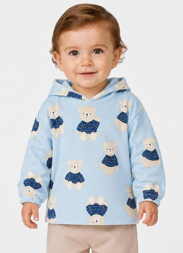 Conjunto Infantil Blusão com Capuz e Calça Azul