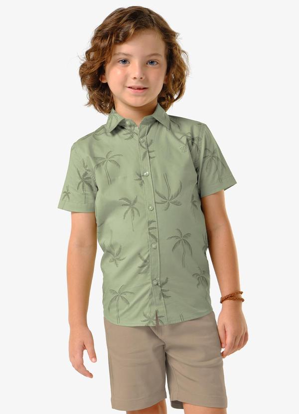 Conjunto Infantil Camisa com Bermuda Verde