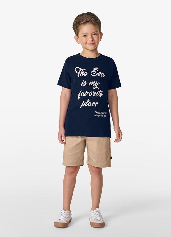 Vista 2 Conjunto Infantil Camiseta com Bermuda Azul Trick Nick Trick Nick