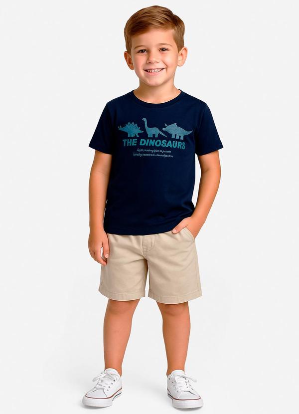 Vista 2 Conjunto Infantil Camiseta com Bermuda Azul Select Select