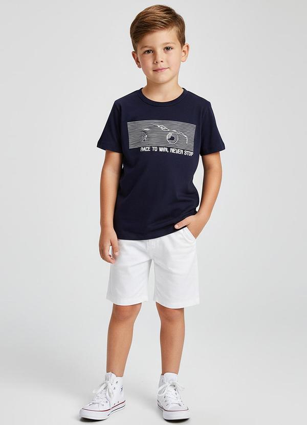 Conjunto Infantil Camiseta com Bermuda Azul