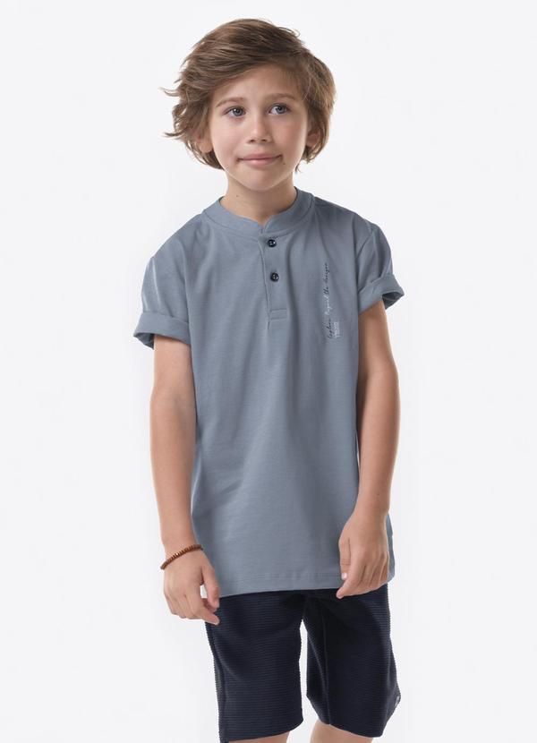 Conjunto Infantil Camiseta com Bermuda Azul