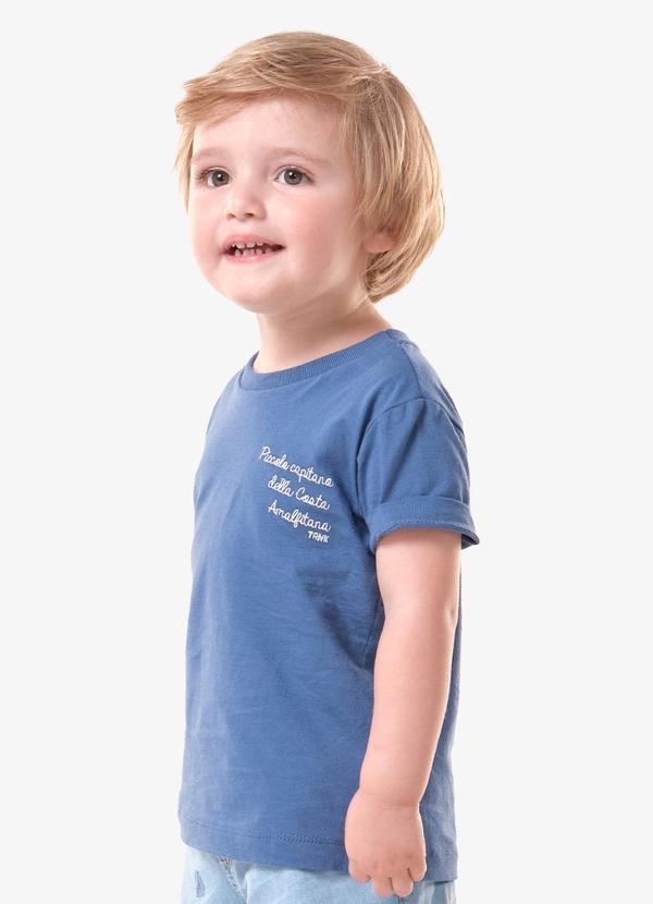Conjunto Infantil Camiseta com Bermuda Azul
