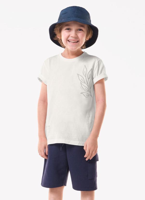Conjunto Infantil Camiseta com Bermuda Bege