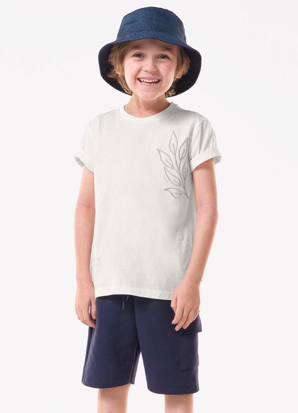 Conjunto Infantil Camiseta com Bermuda Bege