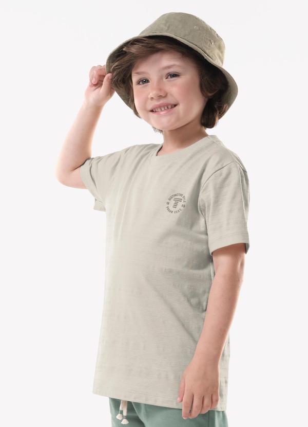 Conjunto Infantil Camiseta com Bermuda Bege