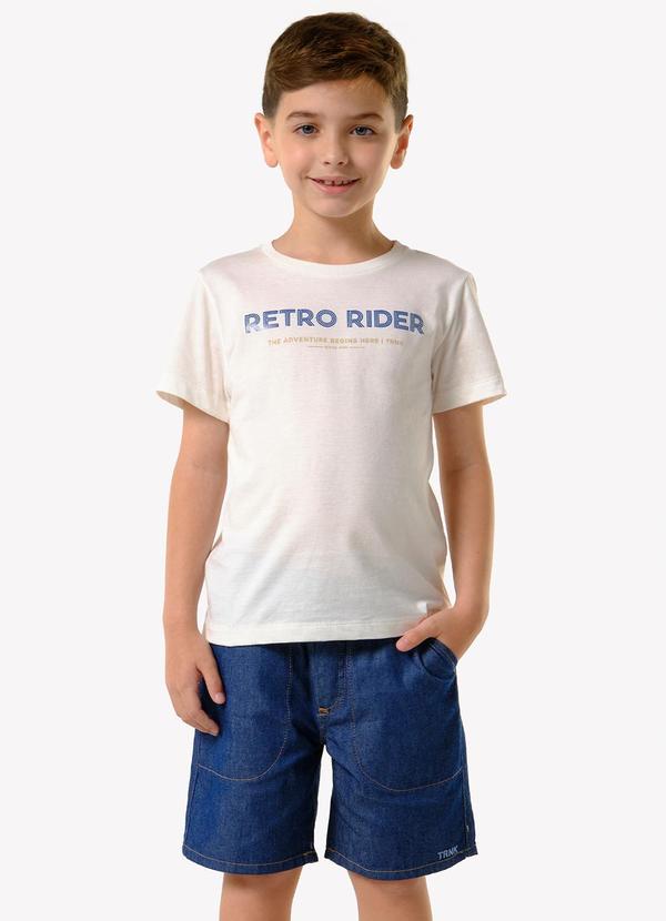 Conjunto Infantil Camiseta com Bermuda Bege
