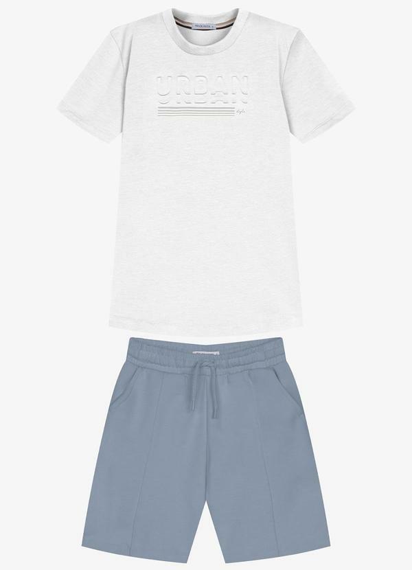 Conjunto Infantil Camiseta com Bermuda Branco