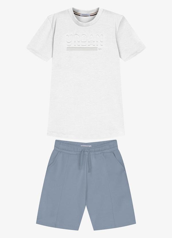Conjunto Infantil Camiseta com Bermuda Branco