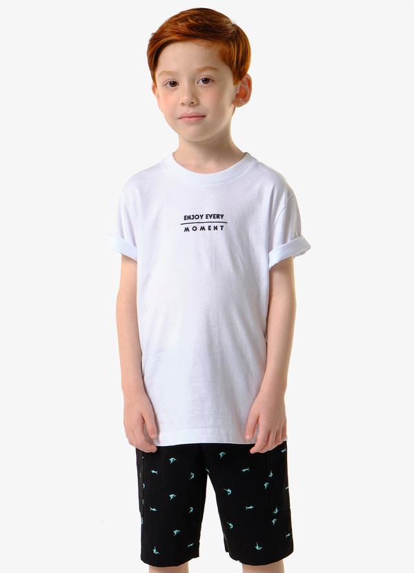 Conjunto Infantil Camiseta com Bermuda Branco
