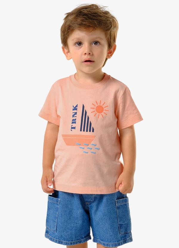 Conjunto Infantil Camiseta com Bermuda Rosa