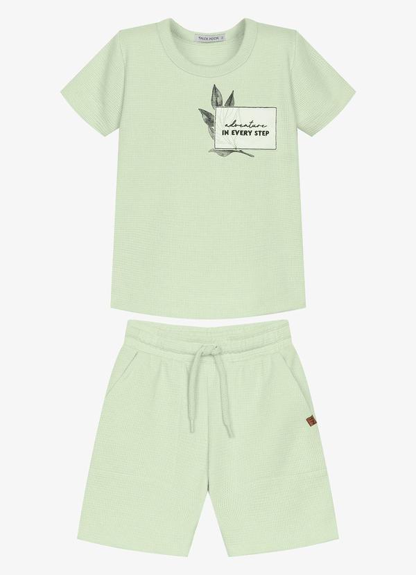 Conjunto Infantil Camiseta com Bermuda Verde