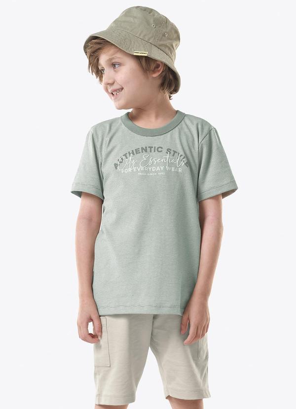 Conjunto Infantil Camiseta com Bermuda Verde